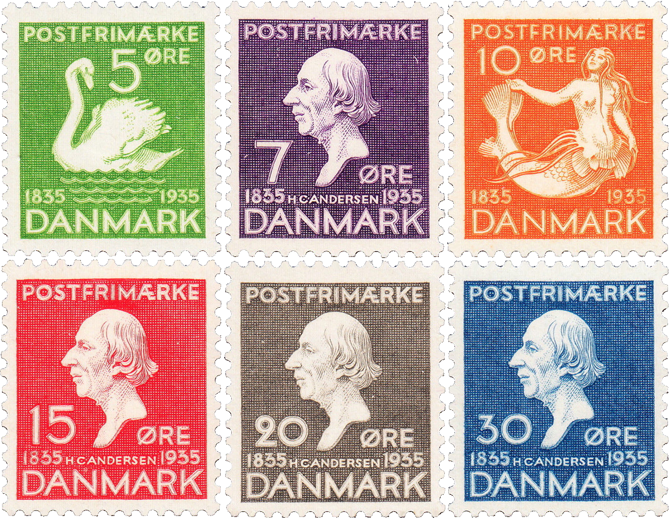 Denmark Scott #246-51